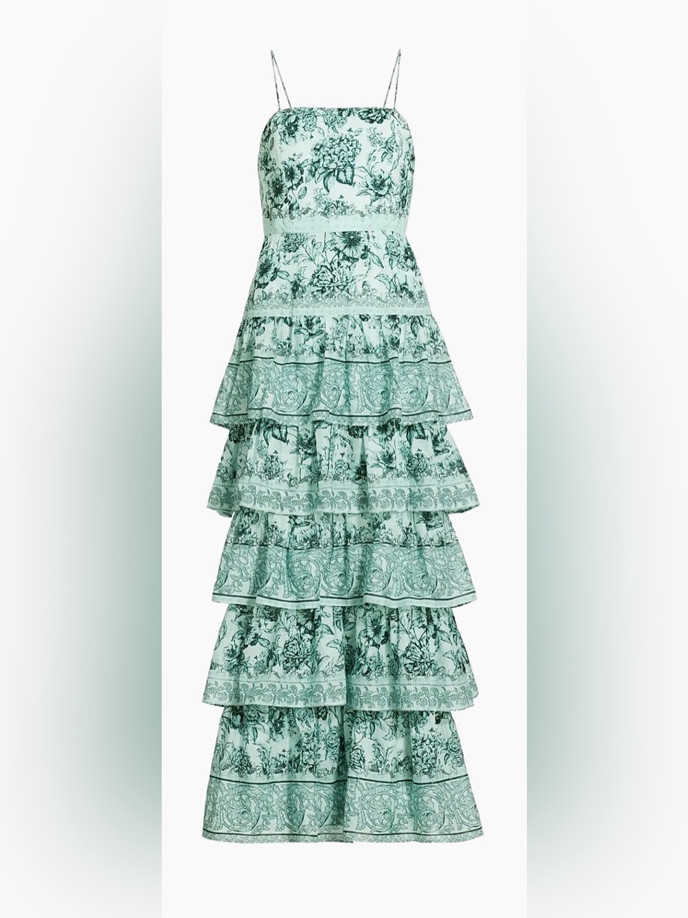 ALICE + OLIVIA Valencia Tiered Floral Maxi Dress - Picture 3 of 5